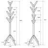 Coaster Fine Furniture 983271 Margaret - Solid Wood Coat Rack Clothing Hanger - Natural Oak