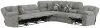 Jackson Furniture Industries 15/36/37/38-28 Quinn - 3 Piece Reclining Sectional With 4 Reclining Seats, Storage Arms, Storage Console With Lights, And Drop Down Table - Nature