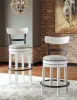 Ashley Furniture D546-524 Ashley Furniture D546-524 Valebeck - UPH Swivel Barstool  - White