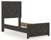Ashley Furniture B3789B2 Prendonea - Twin Panel Bed - Charcoal