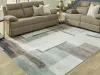 Ashley Furniture R407411 Larkport - 8' x 10' Washable Rug - Cream / Brown / Gray