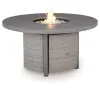 Ashley Furniture PCP418-776 Half Moon Beach - Round Fire Pit Table - Gray
