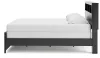 Ashley Furniture PCB1118B19 Ashley Furniture PCB1118B19 Broachmyn - King Lighted Bookcase Panel Bed - Black / Gray