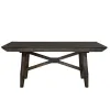 Liberty Furniture 152-CD-O7TRS Liberty Furniture 152-CD-O7TRS Double Bridge - 7 Piece Trestle Table Set (Upholstered Chairs) - Dark Chestnut
