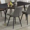 CoasterEssence 110272 Brassie - Upholstered Swivel Dining Side Chair (Set of 2) - Gray