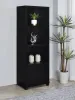 Coaster Fine Furniture 707756 Jupiter - 3-Shelf Engineered Wood Media Tower - Black