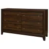 Coaster Fine Furniture 223443 Welsley - 6-Drawer Dresser Cabinet - Walnut