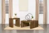 Coaster Fine Furniture 708418-S2 Odilia - 2 Piece Solid Wood Coffee And End Table Set - Auburn