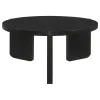 Coaster Fine Furniture 709678-S2 Cordova - 2 Piece Solid Wood Coffee And End Table Set - Black