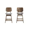 New Classic D1651-22-GRY New Classic D1651-22-GRY Oscar - Counter Chair With Cushion (Set of 2) - Walnut / Dark Gray