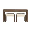 Liberty Furniture 449-OT-A3PCS Broadmore - 3 Piece Table Set (1 Console Table 2 Console Stools) - Cobblestone Brown