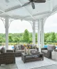 Ashley Furniture P335-081 Oasis Court - Sofa, Chairs, Table Set (Set of 4) - Gray