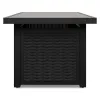 Ashley Furniture P792-773 Beachcroft - Rectangular Fire Pit Table - Black / Light Gray