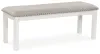 Ashley Furniture D642-00 Robbinsdale - Large Upholstered Dining Room Bench - Antique White
