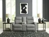 Ashley Furniture PC4220494 Gauntlet - Double Recline Loveseat With Console - Sterling