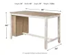 Ashley Furniture D394/32/124(4) Ashley Furniture D394/32/124(4) Skempton - 5 Pc. - Counter Table, 4 Upholstered Barstools - White