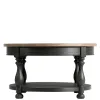 Riverside Furniture 32301 Barrington - 2 Tone Round Cocktail Table - Antique Oak / Matte Black