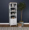 Coaster Fine Furniture 708254 Hollis - 4-Shelf Wood Media Tower With Drawers - Brown And White