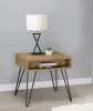 CoasterEssence 723367 Fanning - Engineered Wood Side End Table - Golden Oak
