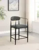 Coaster Fine Furniture 121186 Tina - Fabric Upholstered Counter Chair (Set of 2) - Dark Gray