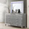 New Classic 00-9698S-DM New Classic 00-9698S-DM Valentino - 2 Piece Dresser & Mirror - Silver