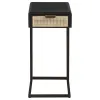 Coaster Fine Furniture 931631 Amherst - 1-Drawer Radio Weave Cane Metal Side Table - Black