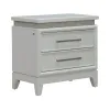 Liberty Furniture 781-BR61 Reflections - Nightstand With Lights and Charging Station - Pearl White