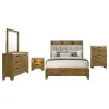 Coaster Fine Furniture 222971Q-S5 Henderson - 5 Piece Queen Bedroom Set - Medium Oak