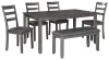 Ashley Furniture D383-325 Bridson - RECT DRM Table Set (Set of 6) - Gray
