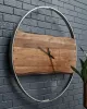 Ashley Furniture A8010198 Panchali - Wall Clock - Brown / Silver Finish