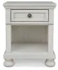 Ashley Furniture B742-91 Robbinsdale - One Drawer Night Stand - Antique White