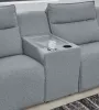 Ashley Furniture 65906S3 Ashley Furniture 65906S3 Modmax II - 3-Piece Power Reclining Sectional With Console - Salt And Pepper