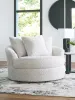 Ashley Furniture PC5910621 Cuddle Plush - Oversized Swivel Accent Chair - Arctic