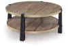 Ashley Furniture T518-8 Ashley Furniture T518-8 Ridgester - Round Cocktail Table - Light Brown / Black