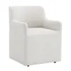 ACME DN02806 Cafell - Arm Chair With Swivel Casters - Cream