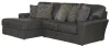 Jackson Furniture Industries 4378/42/75-28 Jackson Furniture Industries 4378/42/75-28 Denali - 2 Piece Italian Leather Match Sofa Chaise With Left Side Facing Chaise - Steel