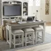Liberty Furniture 824-OT-4PCS Heartland - 4 Piece Dining Room Set - Antique White / Tobacco Tops