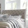 Liberty Furniture 244-BR21HU Magnolia Manor - Queen Upholstered Sleigh Headboard - Antique White