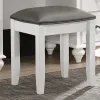 CoasterElevations 205897STL Barzini - Upholstered Vanity Stool - Metallic Aand White