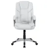 CoasterEssence 801140 Kaffir - Upholstered Adjustable Home Office Desk Chair - White