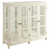 CoasterEssence 950306 Sable - 4 Door Wood Accent Storage Display Cabinet - Off White