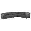 Coaster Fine Furniture 551681-SET Sasha - 6 Piece Upholstered Modular Sectional - Barely Black
