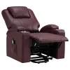 Coaster Fine Furniture 609479P Armstrong - Upholstered Power Lift Massage Recliner - Wine Red