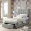 Intercon UB-BR-KCYTWN-SMK-C Intercon UB-BR-KCYTWN-SMK-C Kaycee - Twin Storage Bed - Smoke