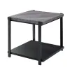 New Classic T4138-3P-DGY Linea - 3 Piece Occasional Set (1 Coffee & 2 End Tables) - Dark Gray