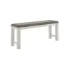 Liberty Furniture 182-B900124 Brook Bay - Upholstered Counter Bench - Textured White / Carbon Gray