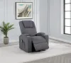 Coaster Fine Furniture 610453P Louie - Chenille Upholstered Power Lift Massage Chair - Dark Gray