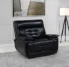 Coaster Fine Furniture 609613PP Hewitt - Leather Upholstered Dual Power Recliner Chair - Black