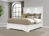 Coaster Fine Furniture 215871Q Mckinney - Queen LED Light Panel Bed - Vintage White