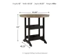 Ashley Furniture P211-613 Fairen Trail - Round Bar Table w/Umb OPT - Black / Driftwood